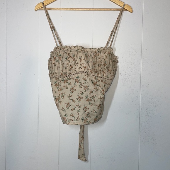 ASTR The Label Pleated Linen Cami Corset Top - Picture 5 of 10